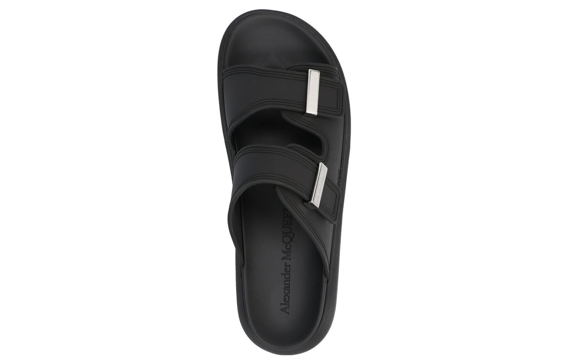 Сандалии Alexander McQueen Hybrid Rubber Slide Sandals Black - изображение 4