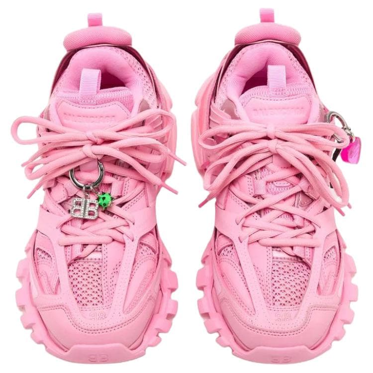 Кроссовки Balenciaga Track Charm Low Top массивные кроссовки женские розовые - изображение 3