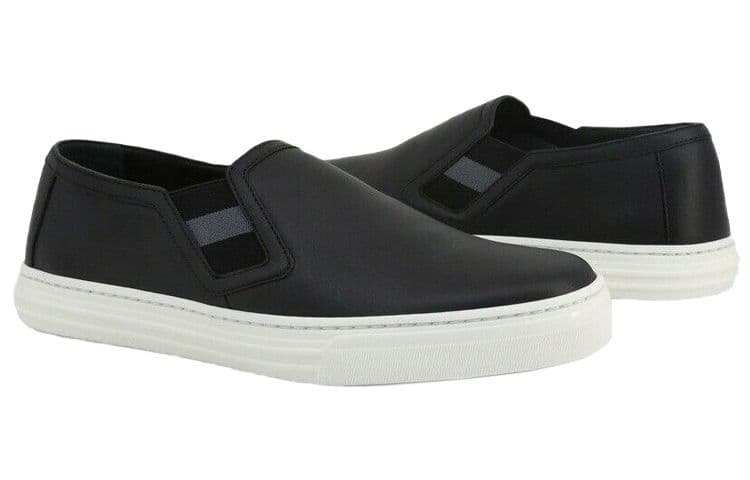 Тапочки Gucci Leather Slip-On Sneakers Black - изображение 2