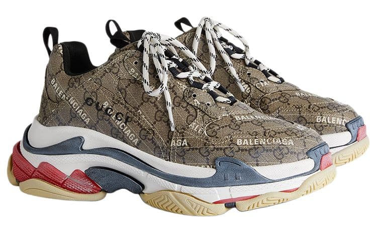 Кроссовки Gucci x Balenciaga Triple S Brown - изображение 3