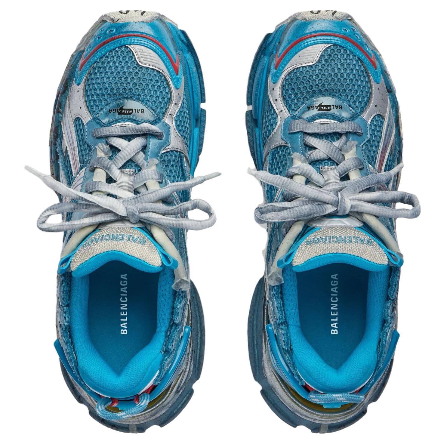 Кроссовки Balenciaga Runner Marathon Low Top Повседневная обувь Мужская Синяя - изображение 5