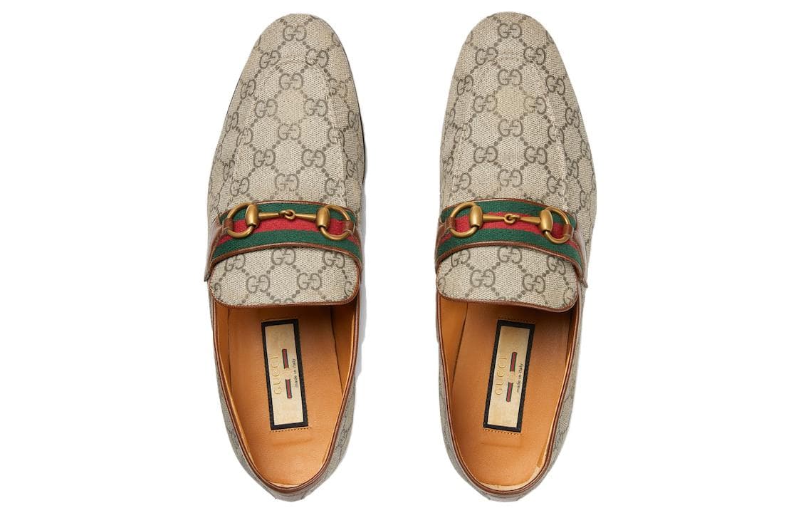 Лоферы GUCCI Paride Монограмма Лоферы Мужские Бежевые - изображение 5