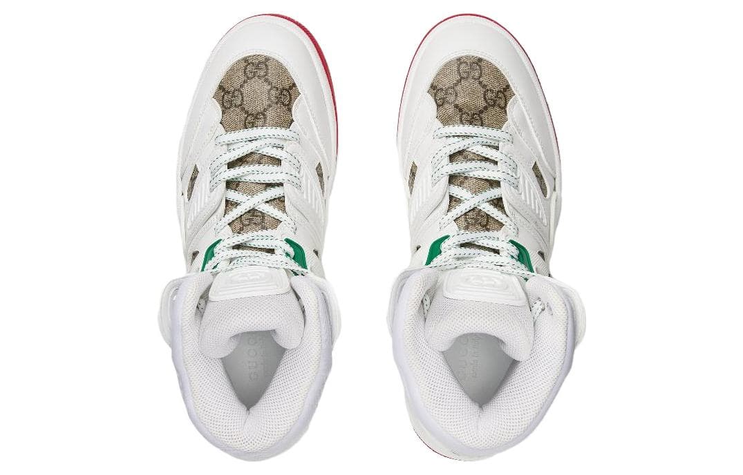 Ретро баскетбольные кроссовки Gucci Basket High-Top White - изображение 3