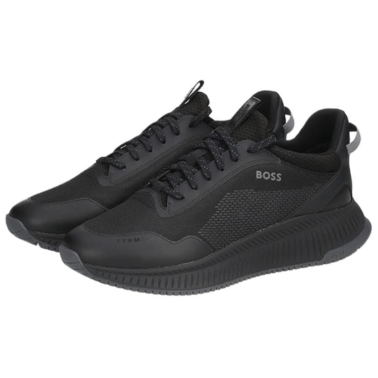 Кроссовки HUGO BOSS Ttnm Slon Melth Low Топ Повседневная обувь Мужская Черная - изображение 4