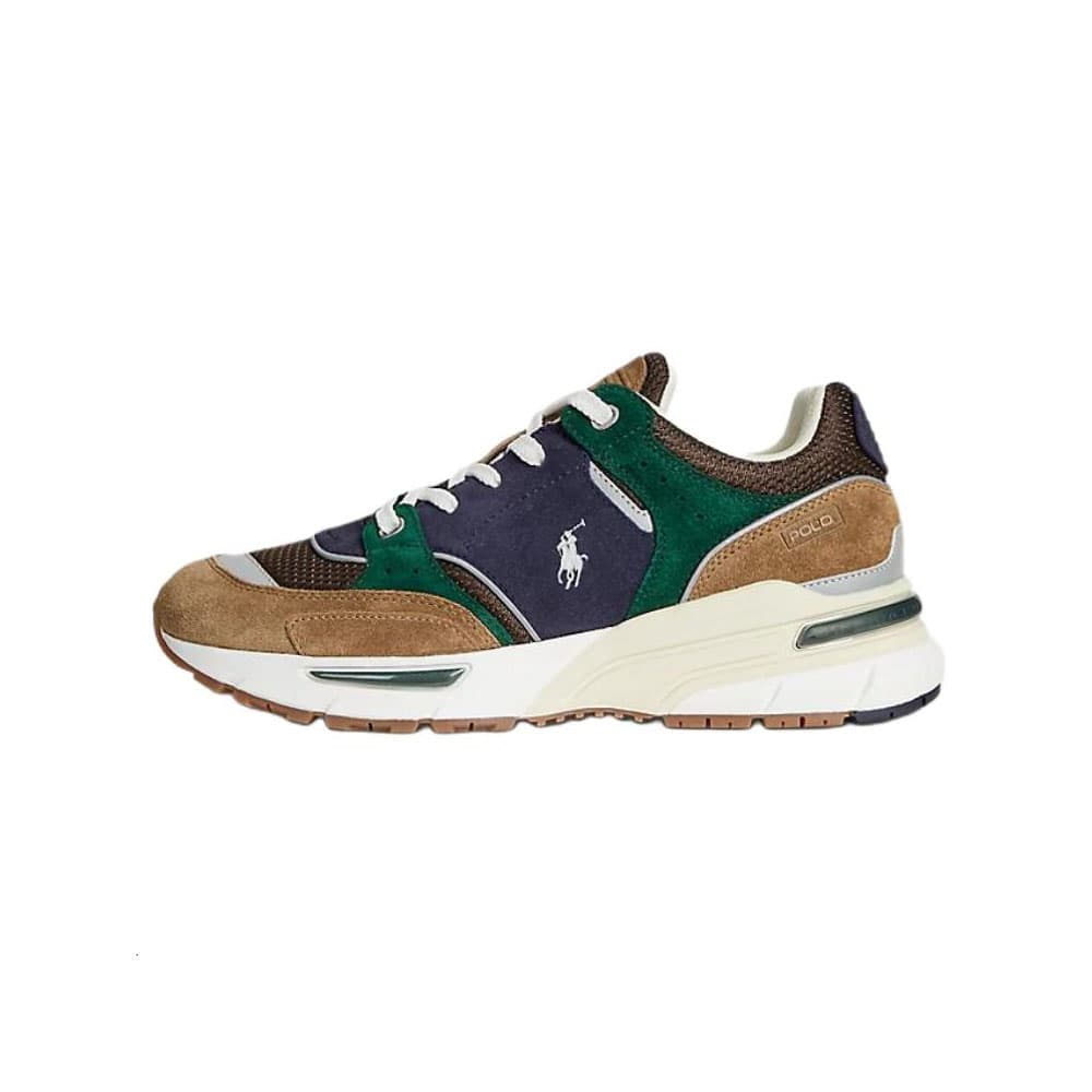 Кроссовки Polo Ralph Lauren Trackster 250 Кожа Замша Низкий Верх Повседневная Обувь Мужская Коричневый - изображение 1