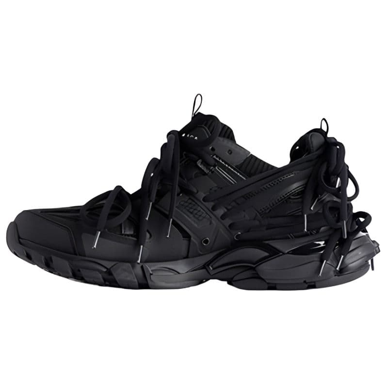Кроссовки Balenciaga Track Кожа Низкие Кеды Женские Черные - изображение 1