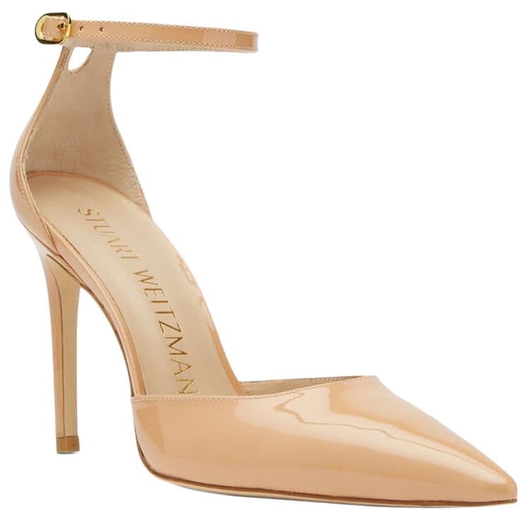 Туфли Stuart Weitzman Sw Лакированная кожа Узкий каблук Высокие каблуки 10 см Женские Бежевый - изображение 3