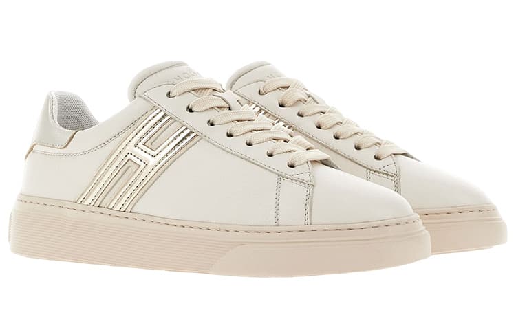 Кроссовки Hogan H365 Leather Lace-Up White Silver - изображение 3