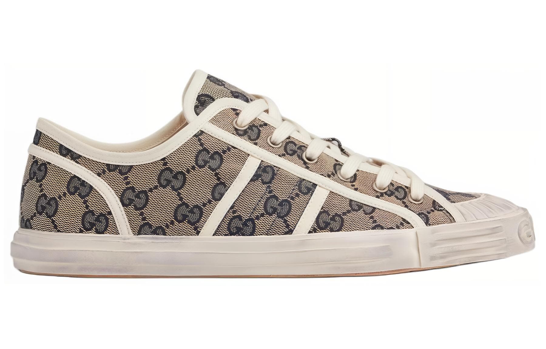 Кеды Gucci Canvas Low-Top Beige Blue - изображение 2
