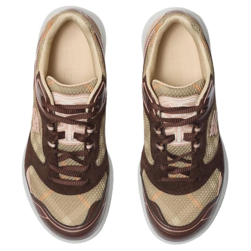 Кроссовки Burberry Matri Low Top Повседневная Обувь Женская Коричневая - изображение 4