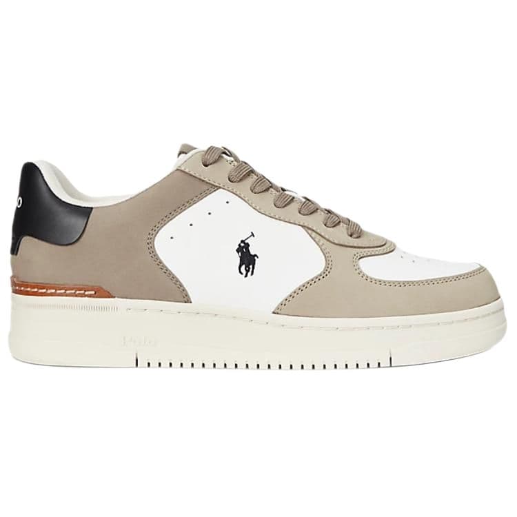 Кроссовки Polo Ralph Lauren Masters Корт Кожа Низкий Топ Скейтборд Обувь Мужская Светлый Умбра - изображение 2