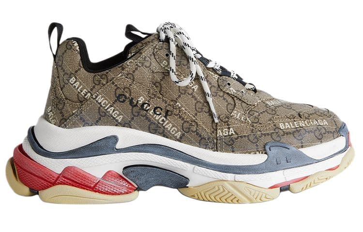 Кроссовки Gucci x Balenciaga Triple S Brown - изображение 2