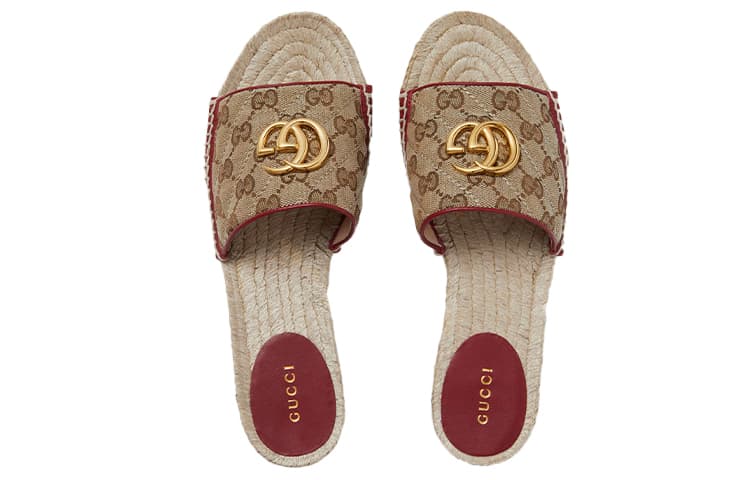 Сандалии Gucci GG Quilted Espadrille Sandals Ebony - изображение 5