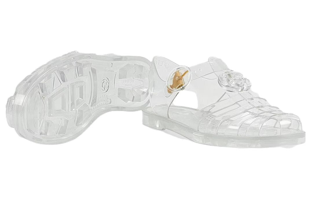 Сандалии Gucci Rubber Double G Sandals Transparent - изображение 6