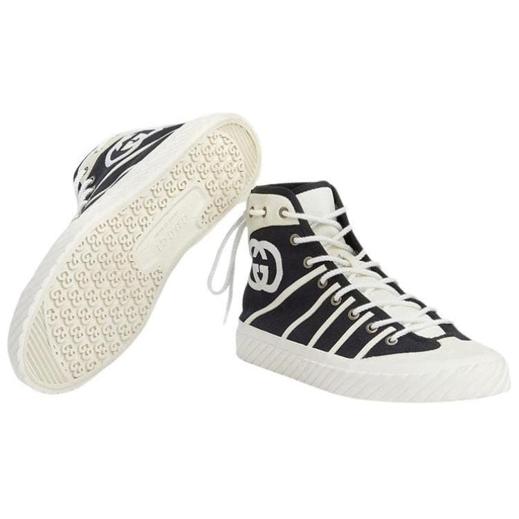 Кеды Gucci High-Top Sneakers Black White - изображение 5
