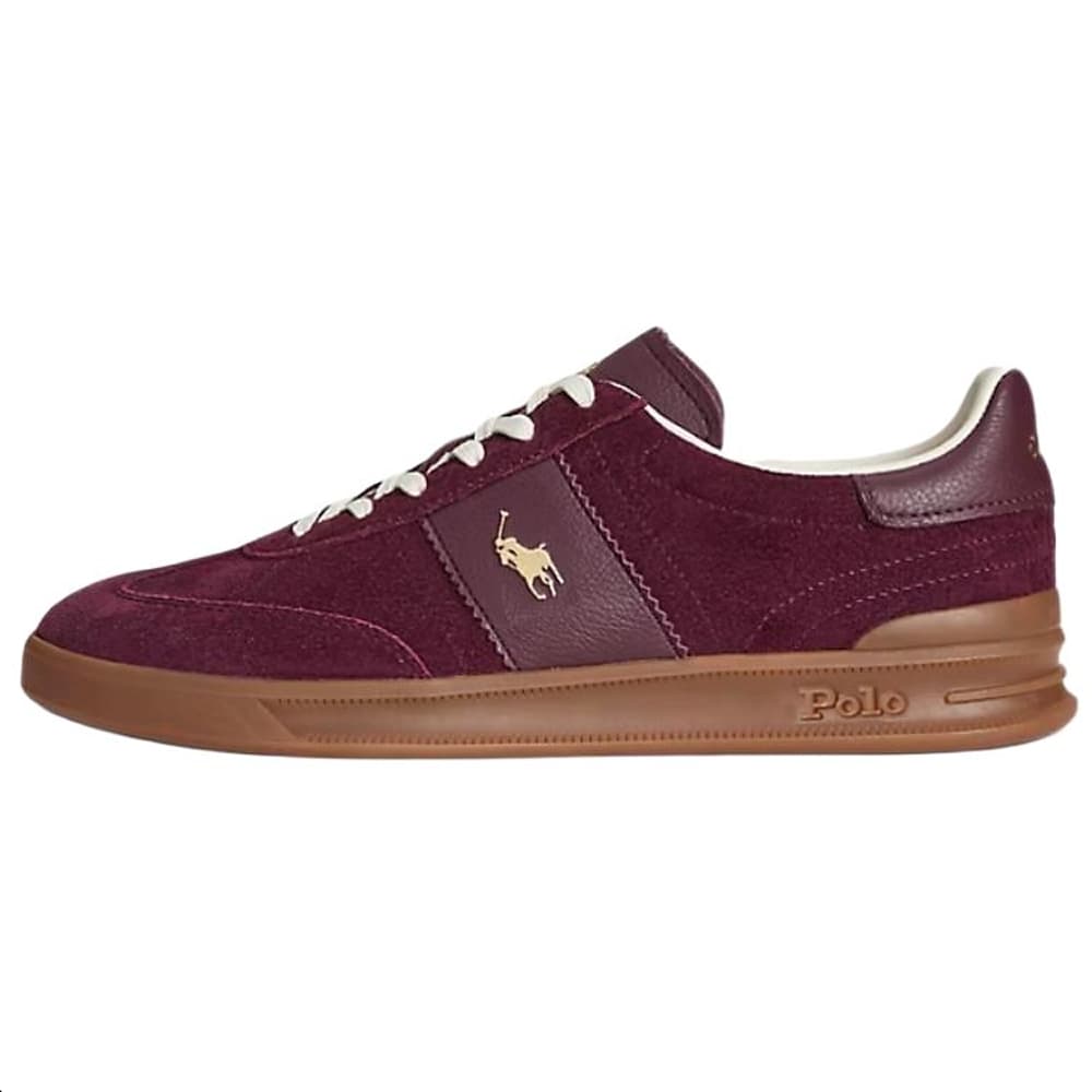 Кроссовки Polo Ralph Lauren Heritage Aera Кожа Низкие Кроссовки для Скейтбординга Мужские Красные - изображение 1
