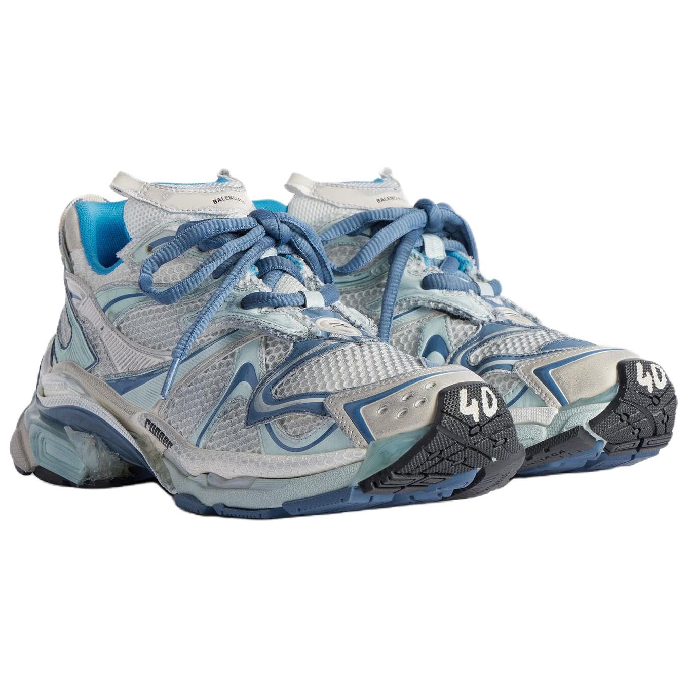 Кроссовки Balenciaga Runner2,0 Low Топ Массивные кроссовки Мужской Белый Синий - изображение 3