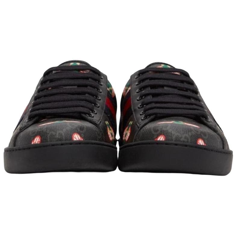Кроссовки Gucci Ace Bee Print Black - изображение 4