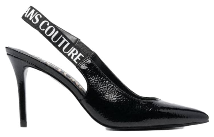 Туфли VERSACE JEANS COUTURE Узкий каблук Высокие каблуки Женские Черный - изображение 2