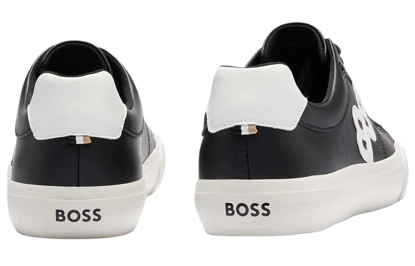 Кроссовки HUGO BOSS Кожа Низкие Кроссовки для Скейтбординга Мужские Черные - изображение 4