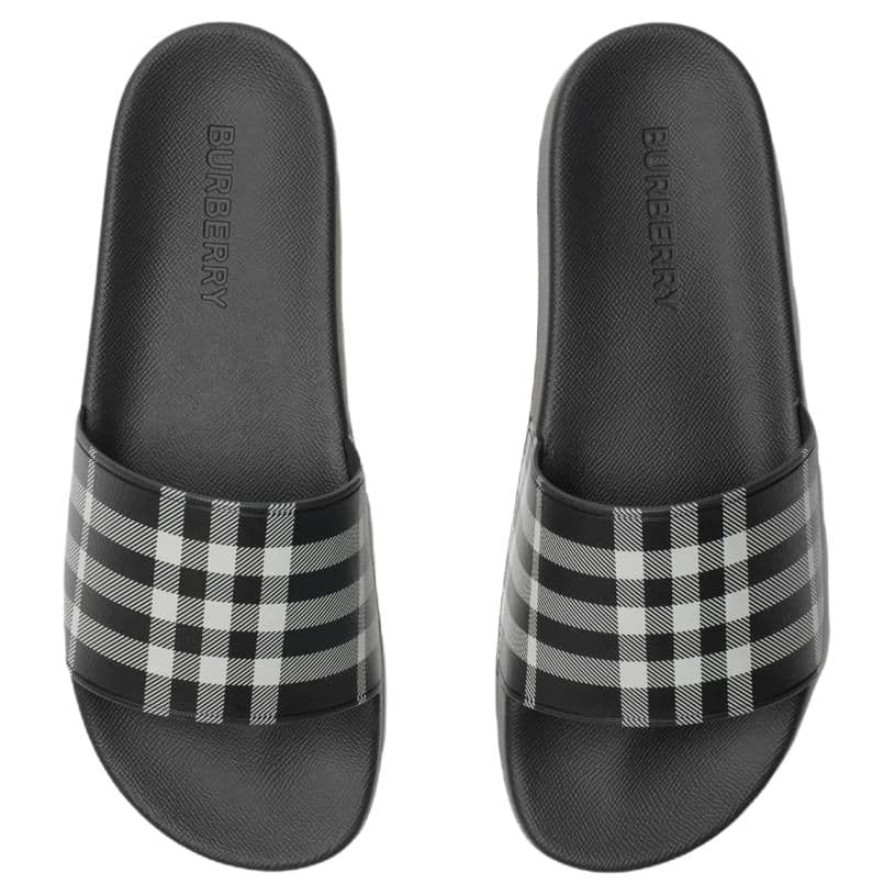 Сандалии Burberry Шлепанцы Мужские Черные - изображение 4