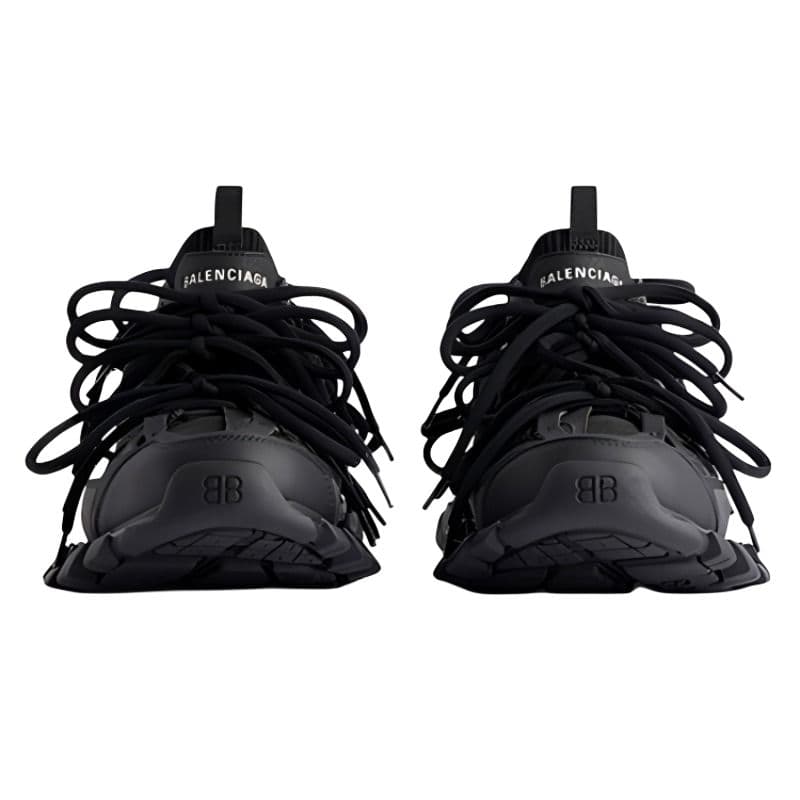 Кроссовки Balenciaga Track Кожа Низкие Кеды Женские Черные - изображение 3