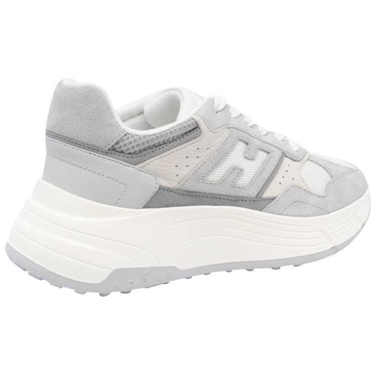Кроссовки Hogan Suede Low Top Lace-Up Sneakers Gray White - изображение 4