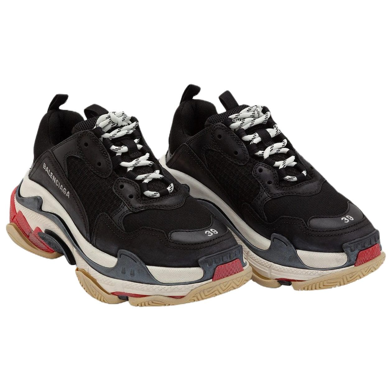 Кроссовки Balenciaga Triple S Black Red - изображение 3