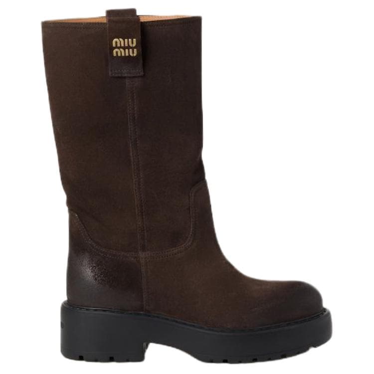 Сапоги Miu Miu Suede Ankle Boots - изображение 2
