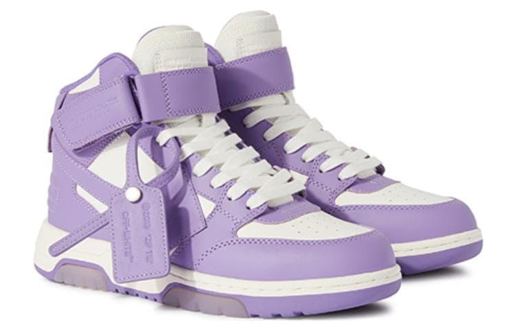 Кроссовки OFF-WHITE Out Of Office High-Top White Purple - изображение 3