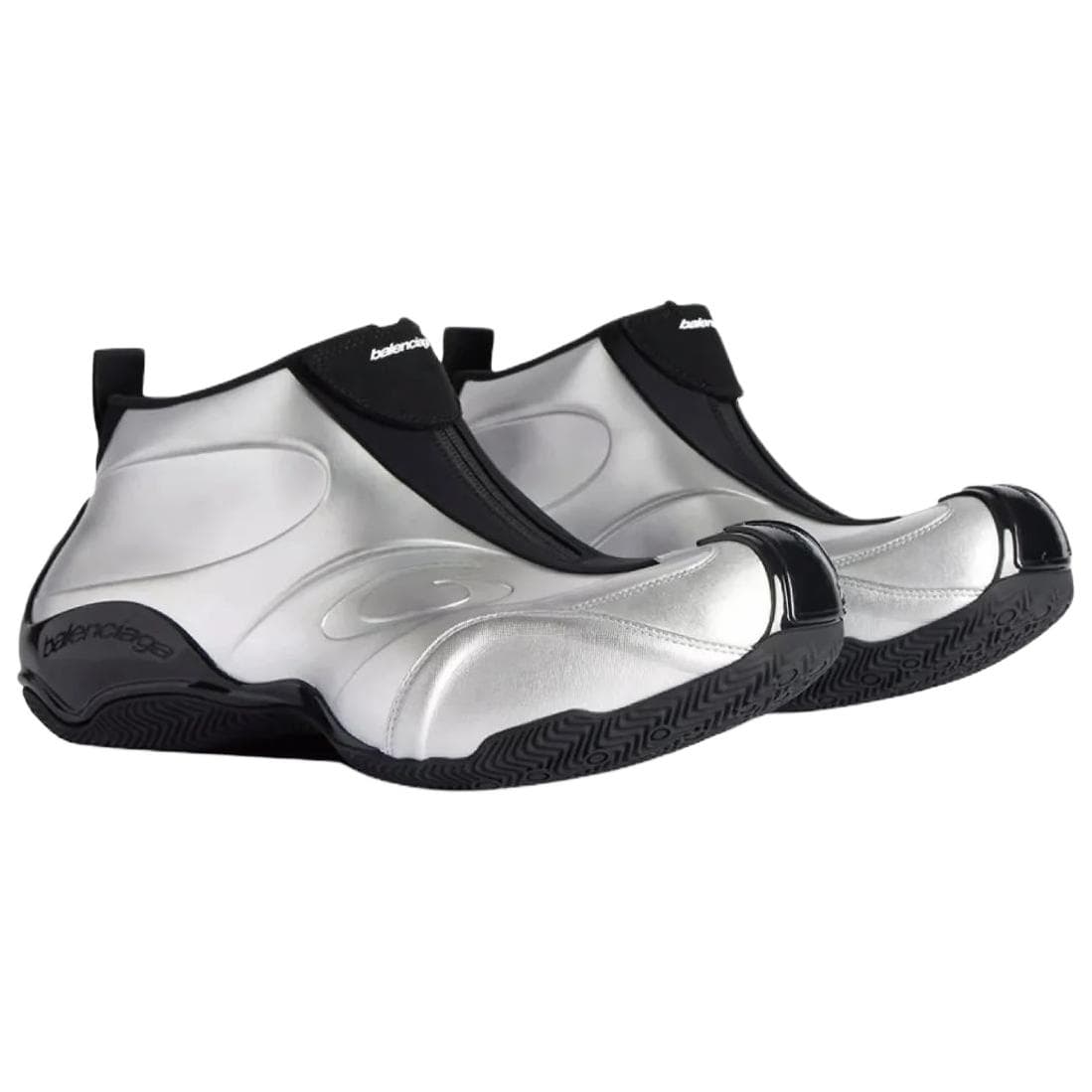 Кроссовки Balenciaga Basketball Mid Silver - изображение 3