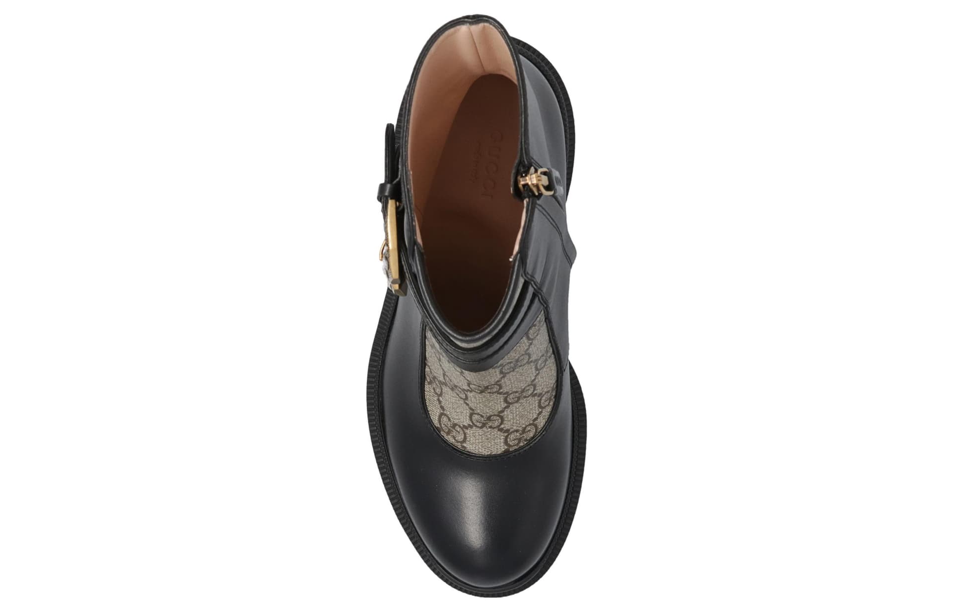 Сапоги Gucci Leather Ankle Boots Black - изображение 5