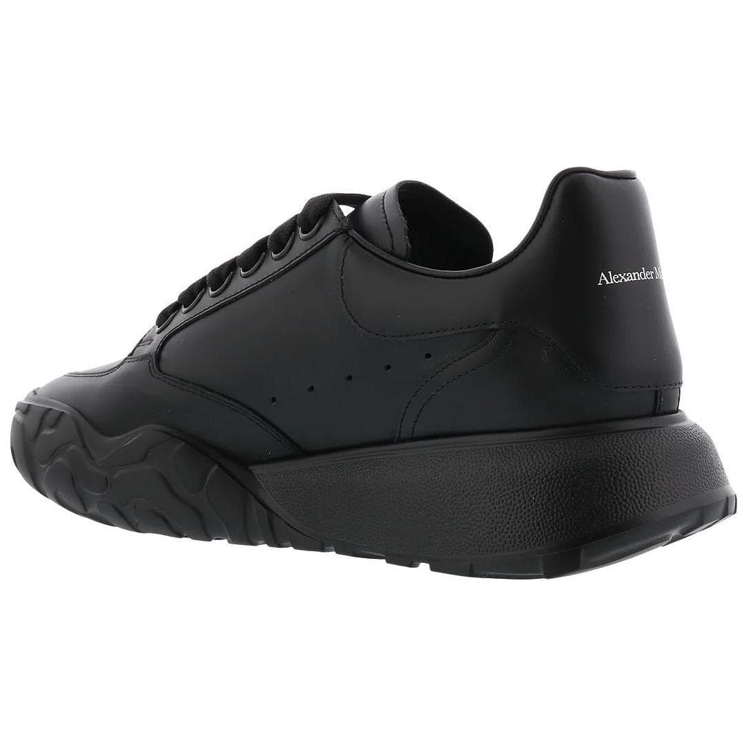 Кроссовки Alexander McQueen Court Trainer Oversized Низкие Повседневная обувь Женская Черная - изображение 5