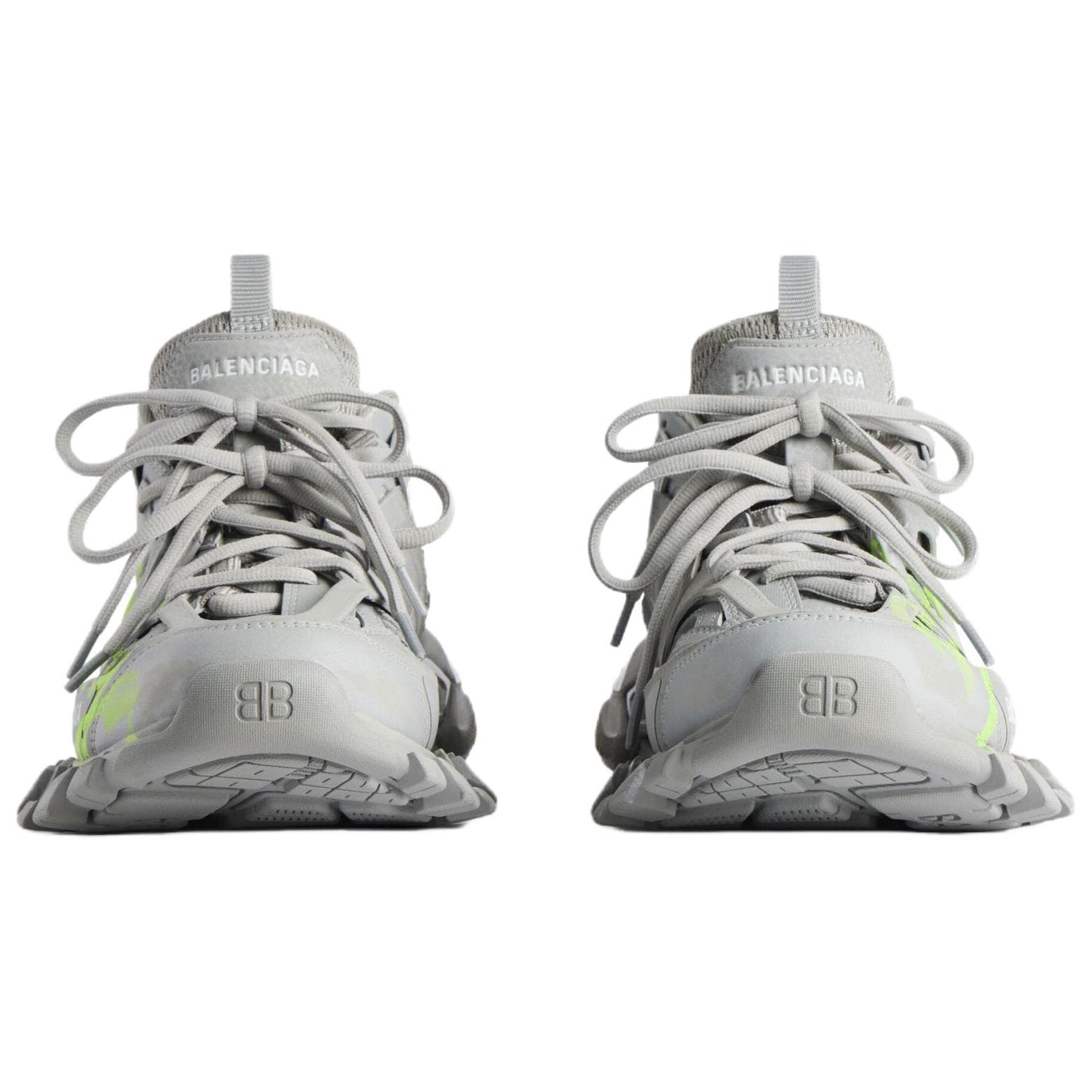 Кроссовки Balenciaga Track Signature Low Топ Кроссовки Мужские Серый Неон Желтый - изображение 5