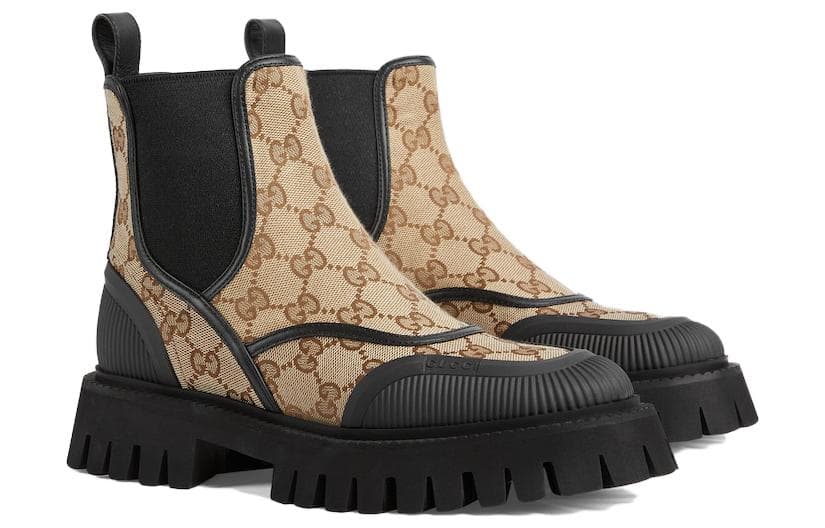 Ботинки челси Gucci Chelsea Boots Beige - изображение 3