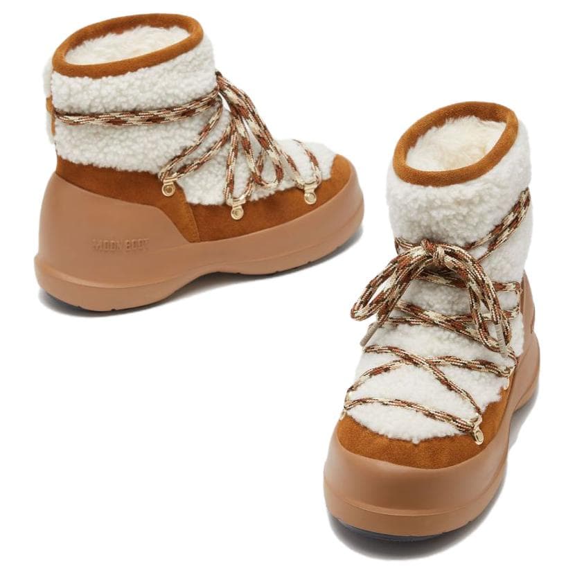 Ботинки зимние MOON BOOT LUNA Короткие Сноубутсы Женские Коричневые - изображение 3