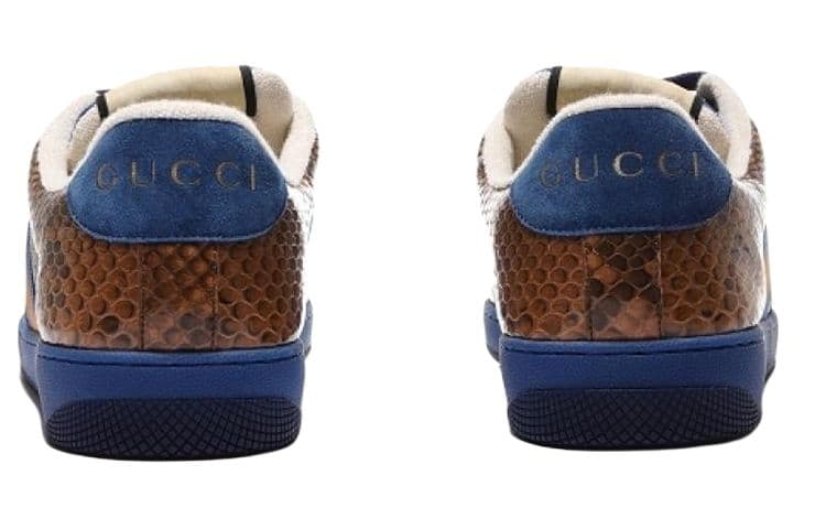Кроссовки Gucci Low-Top Sneakers Blue Yellow - изображение 5