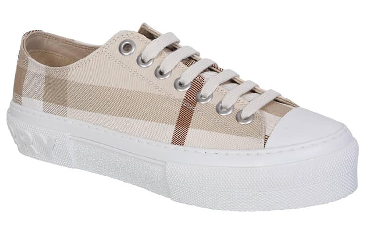 Кеды Burberry Canvas Low Top Sneakers White Brown - изображение 4