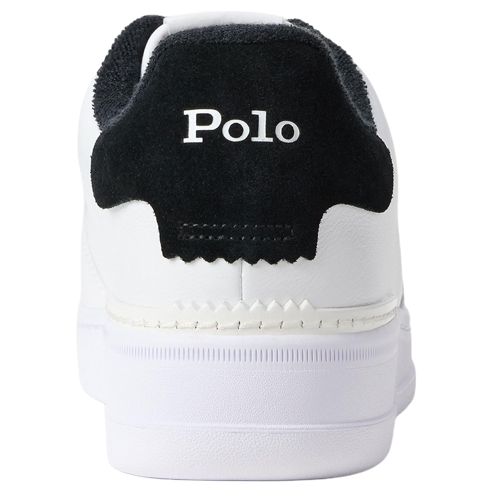 Кроссовки Polo Ralph Lauren Court Masters Кожа Замша Низкие Кеды Скейтборд Обувь Мужская Белый Черный - изображение 5