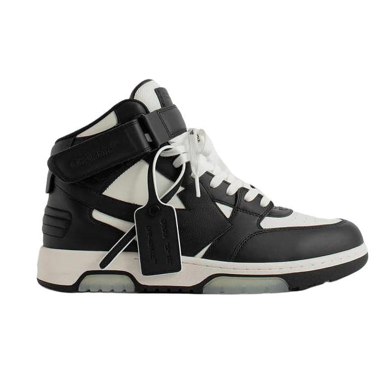 Кроссовки OFF-WHITE Out Of Office Круглый носок Универсальный Мид-топ Кроссовки Мужские Черный - изображение 2