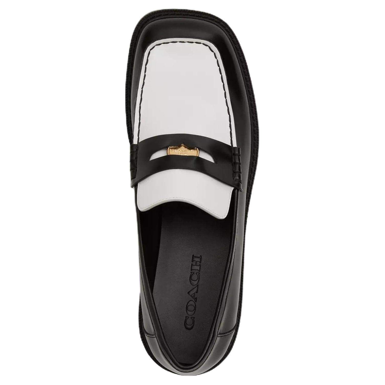 Лоферы COACH Лоферы 3,5 см Женские Черно-белые - изображение 4