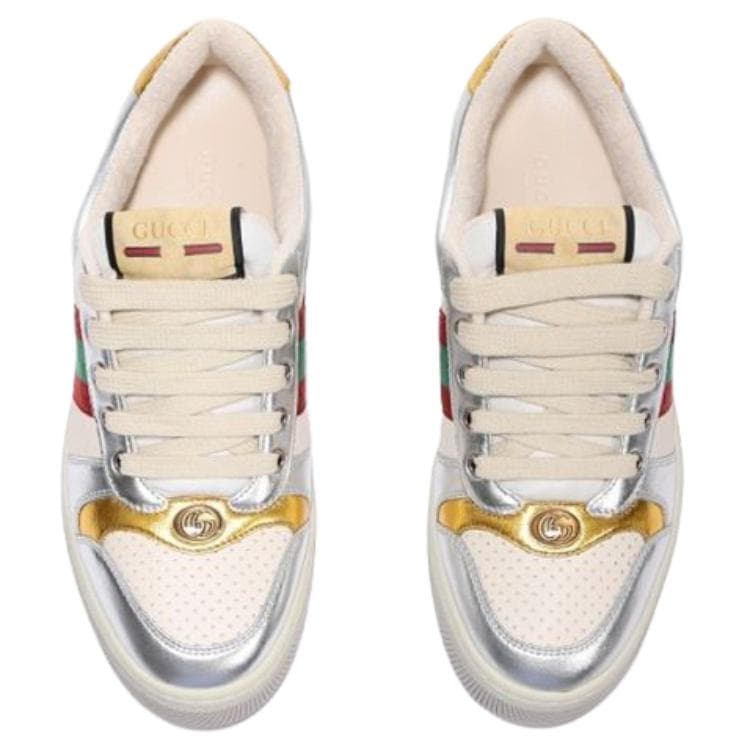 Кроссовки Gucci Silver Low-Top Sneakers - изображение 5