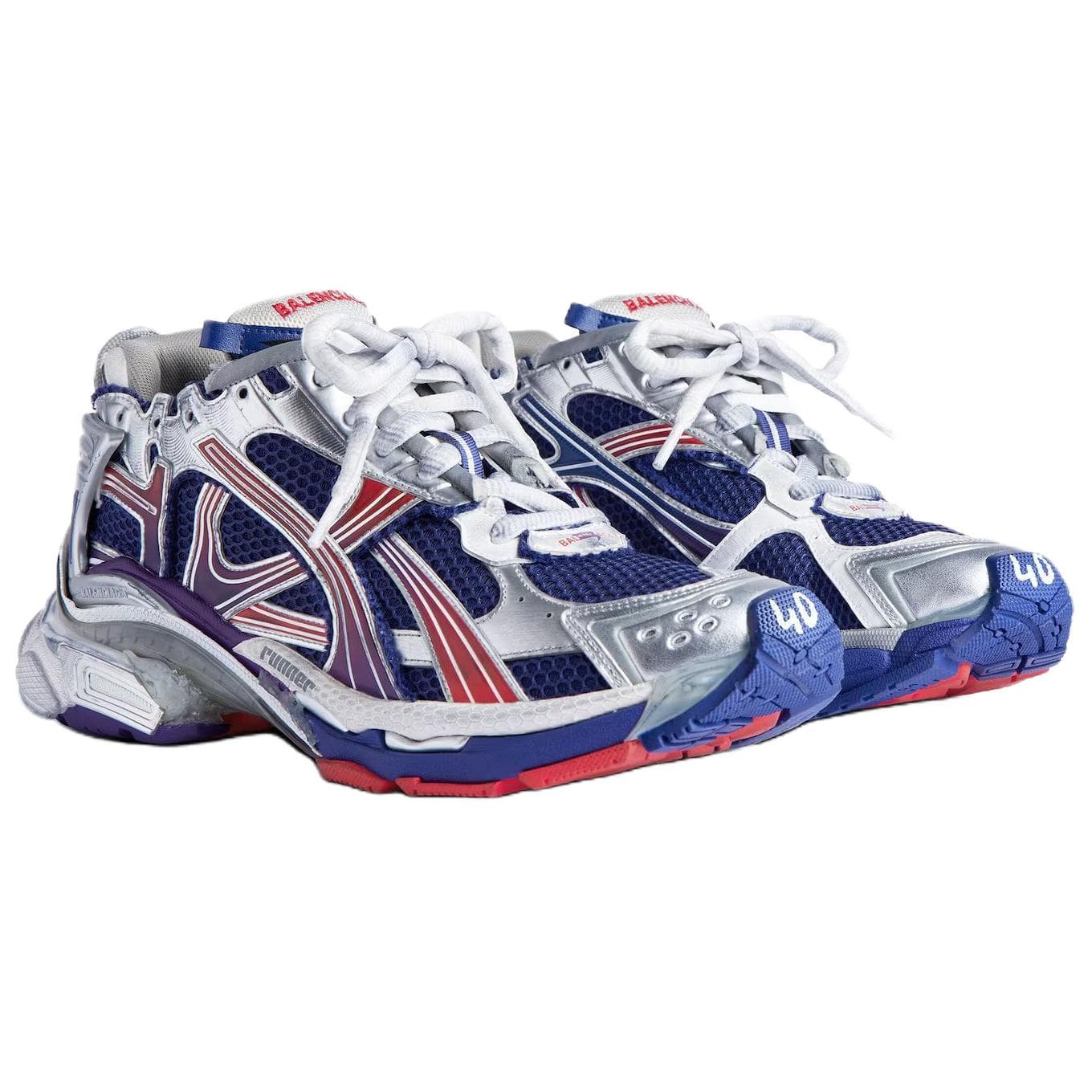 Кроссовки Balenciaga Runner Градиентные Низкие Кроссовки Мужские Темно-Синие - изображение 4