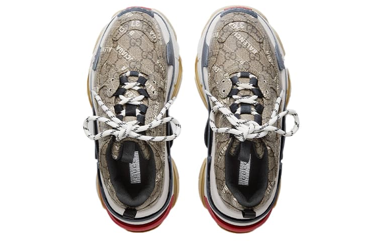 Кроссовки Gucci x Balenciaga Triple S Brown — фото 4