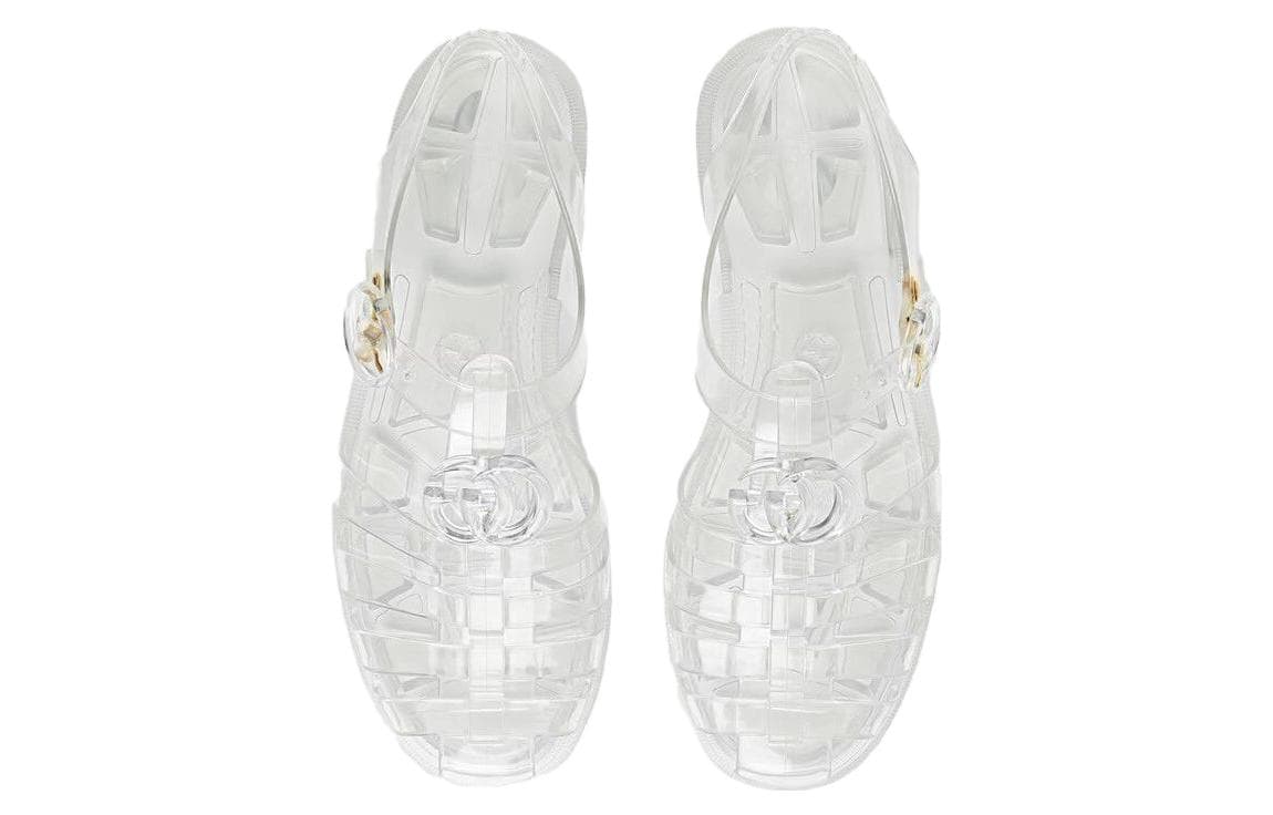 Сандалии Gucci Rubber Double G Sandals Transparent - изображение 4