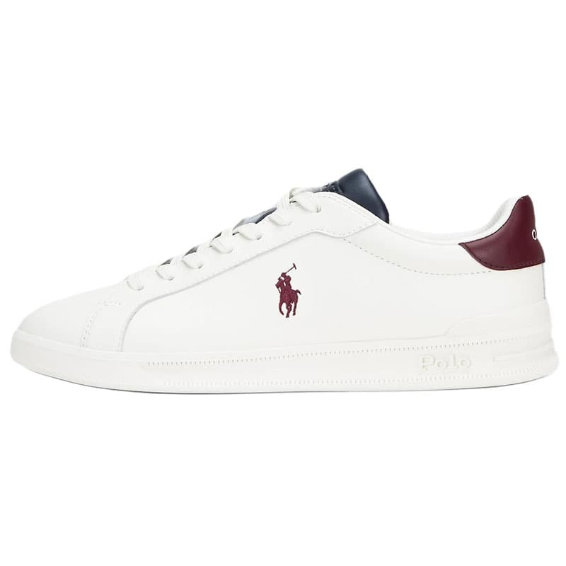 Кроссовки Polo Ralph Lauren Корт Кожа Низкие Кроссовки для скейтбординга Мужские Белые - изображение 1