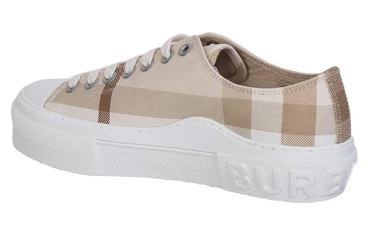 Кеды Burberry Canvas Low Top Sneakers White Brown - изображение 5