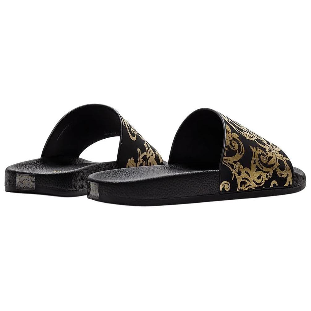 Сандалии Versace Jeans Couture Flat Slide Black Gold - изображение 5