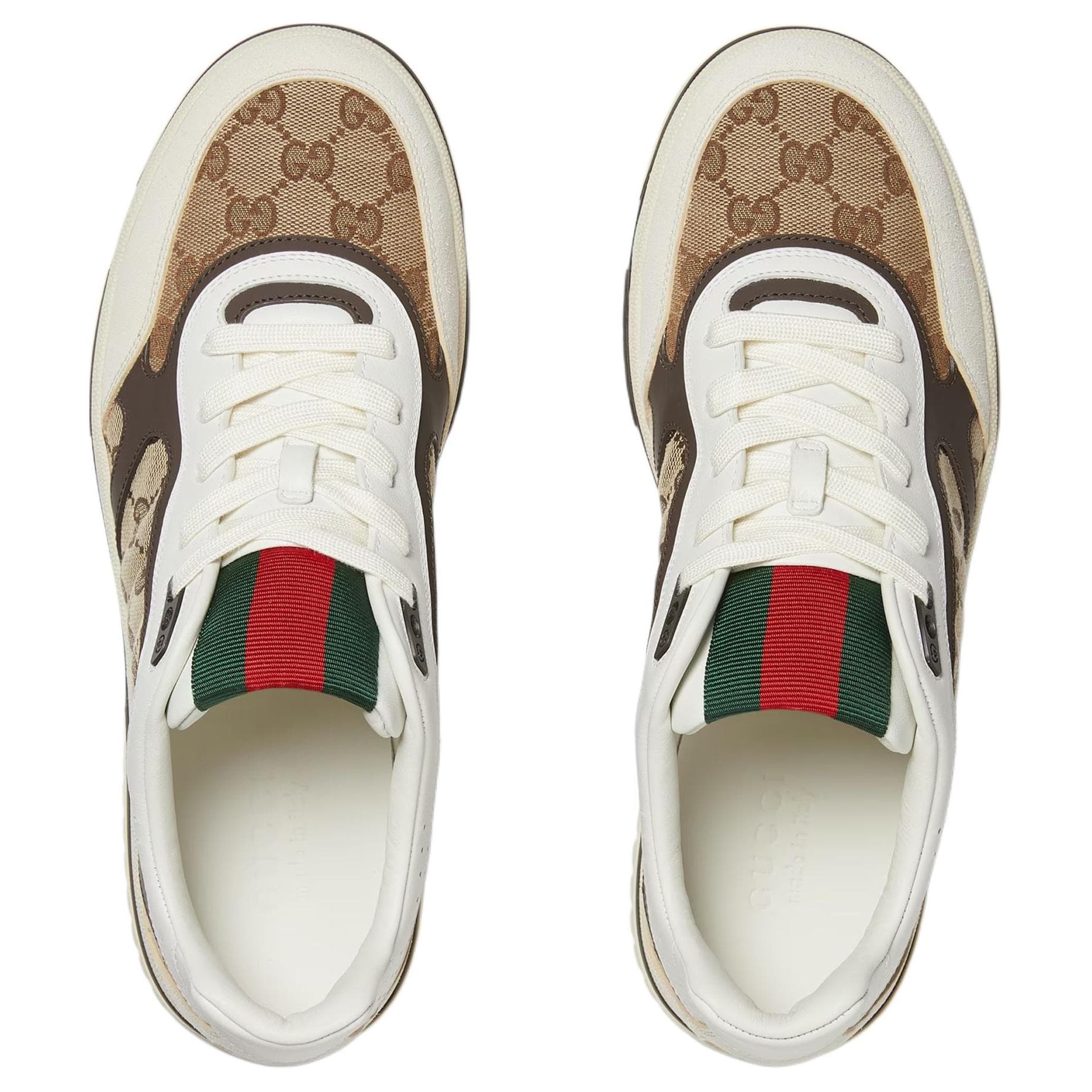 Кроссовки Gucci Re-Web Low Brown Beige - изображение 4