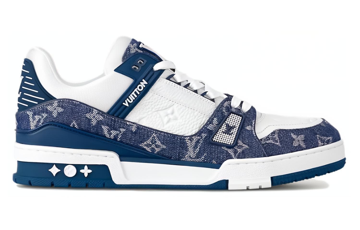 Кроссовки Louis Vuitton Trainer Denim Blue White - изображение 2